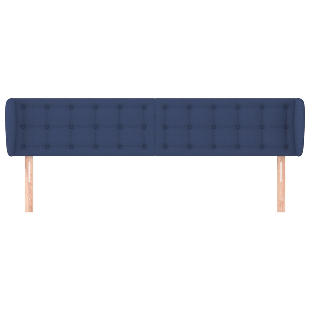Kopfteil mit Ohren Blau 203x23x78/88 cm Stoff